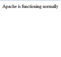 خطا Apache is functioning normally